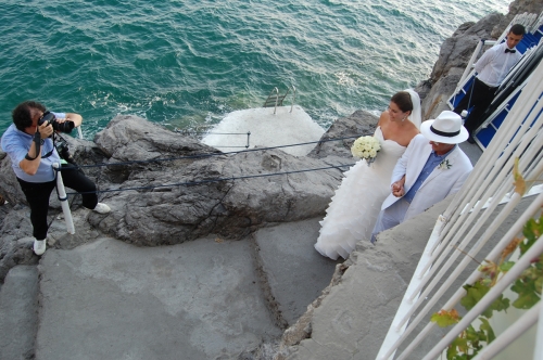 Matrimonio sul mare della costiera...